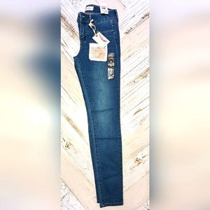 LAWLESS Women's Skinny Jeans - Dark Blue